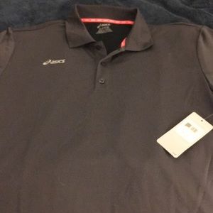 Grey ASICS polo